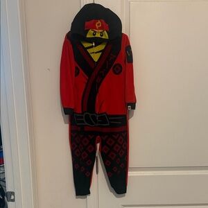 Red and Black LEGO Ninja Hooded Onesie